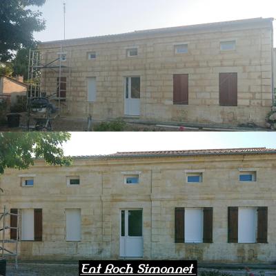 Chantier façade girondine (coûtras)