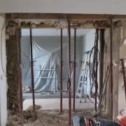 Ouverture d'un mur de refend intérieur en moellon/pierre 65cmep 