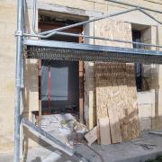 Ouverture mur pierre de taille en façade