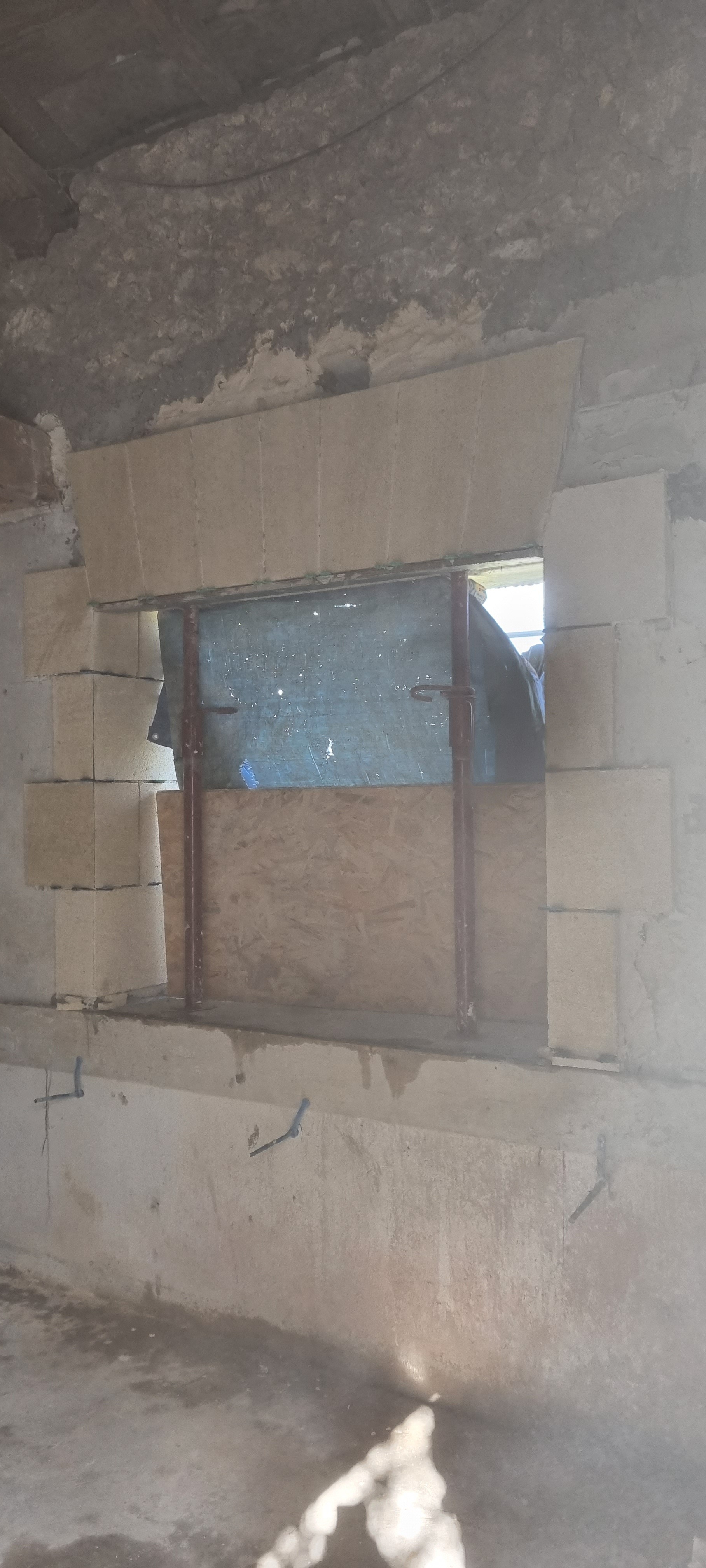 Ouverture mur en moellon placage pierre