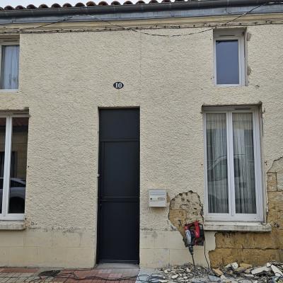 Enduit lissé trullé et placage 10cm de récupération