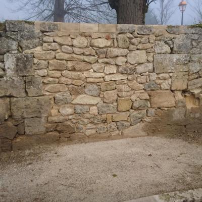 Réparation, élévation mur en moellon