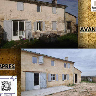 Chantier (Ravalement façade Montagne St Emilion)